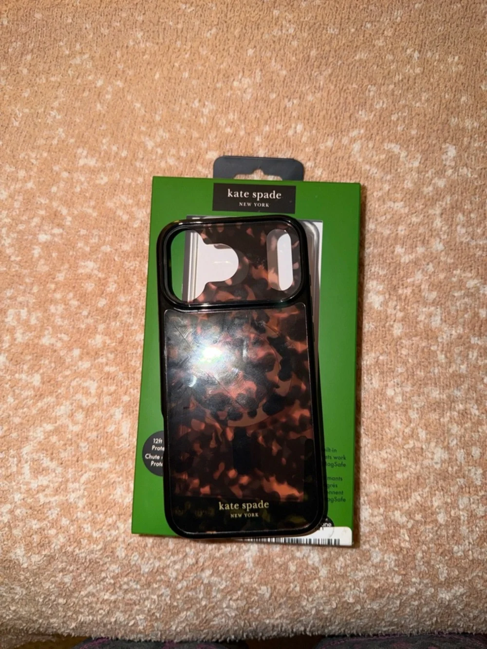 kate spade Black and Brown Tortoiseshell MagSafe iPhone 17 Pro Max